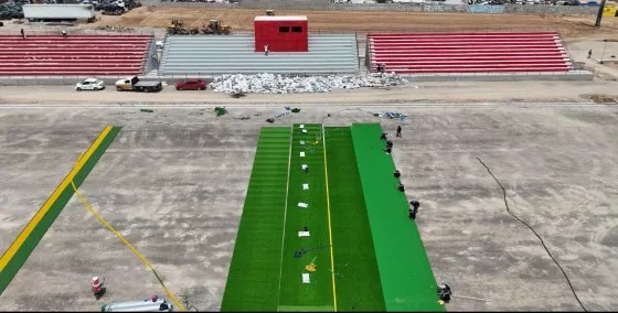 INSTALAN PASTO SINTÉTICO EN EL ESTADIO 8 DE DICIEMBRE DE CIUDAD&nbsp;JUAREZ