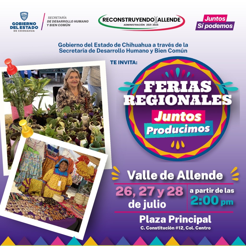 Invitan a la feria “Juntos Producimos” con más de 45 productores en Valle de&nbsp;Allende