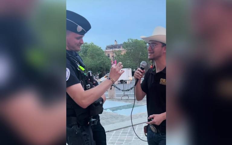 ¡De México para el mundo! Tiktoker Alansivoro regala dulces de leche chihuahuenses a policías en&nbsp;París