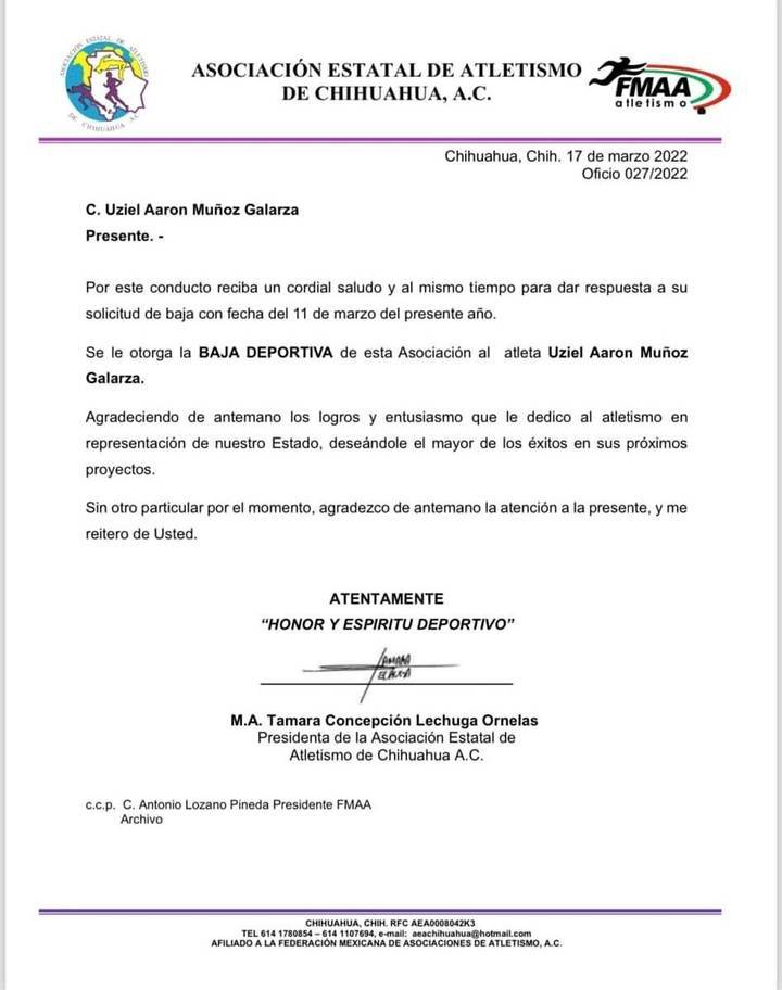 «Hasta el 2022 yo formaba parte del equipo de Chihuahua»: Uziel Muñoz tras comunicado del&nbsp;ICHD