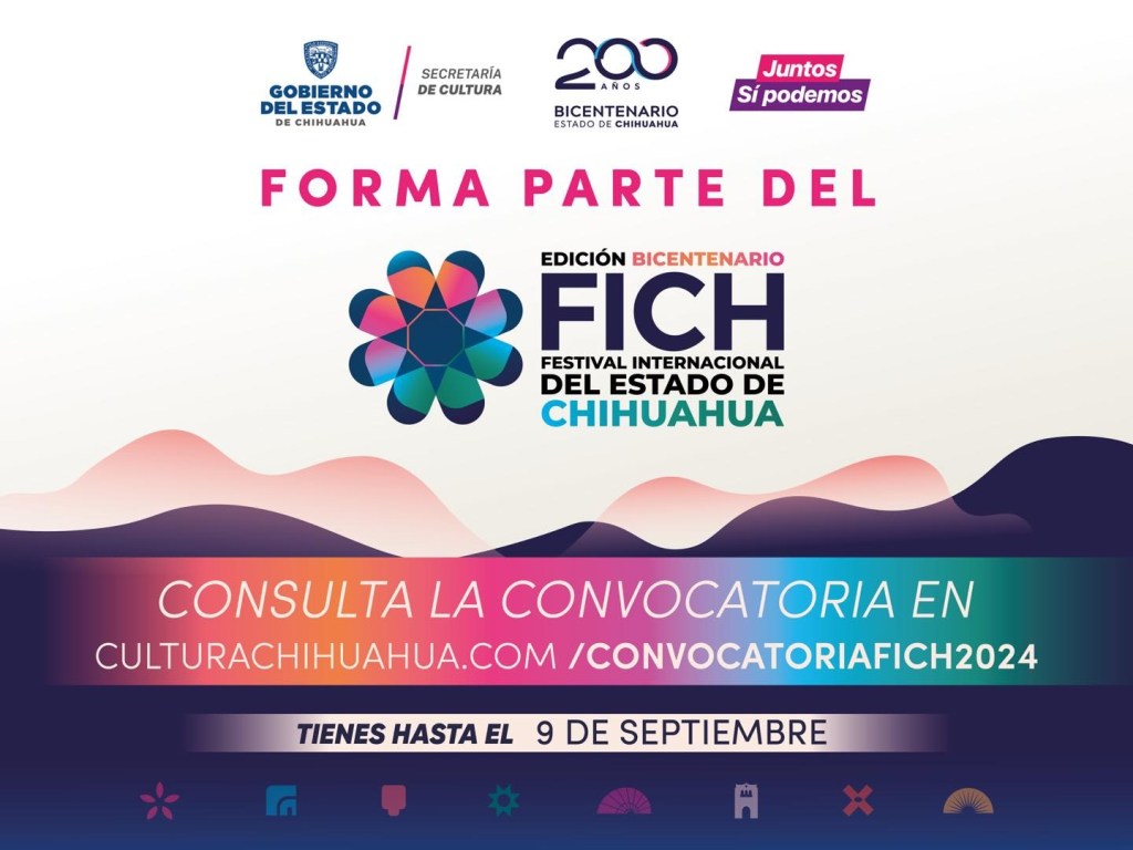 Invita Cultura al talento artístico y cultural formar parte del FICH 2024 edición&nbsp;Bicentenario