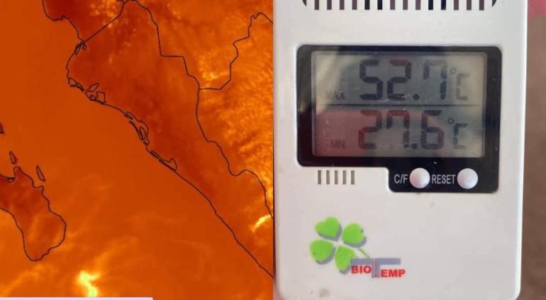 Municipio en Sinaloa tuvo sensación térmica de ¡52.7&nbsp;grados!