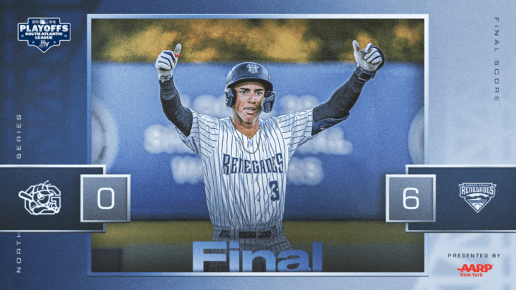 Séptima entrada de cinco carreras ayuda a los Renegados a lograr una victoria dominante por 6-0, Dylan Jasso conecta HR de 3&nbsp;carreras