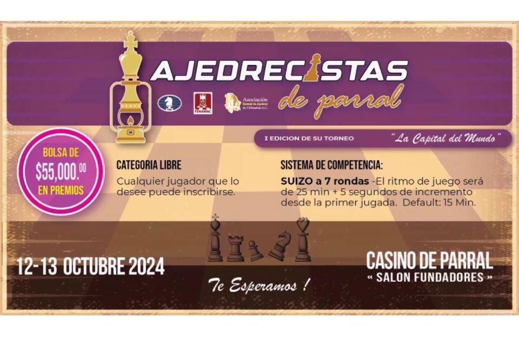Ajedrecistas de Parral invitan al Gran Torneo de&nbsp;Octubre