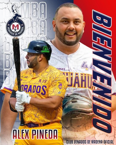 Alex Pineda se enrola con Venados de Madera en primeros cambios de jugadores en la Liga Estatal de&nbsp;Béisbol