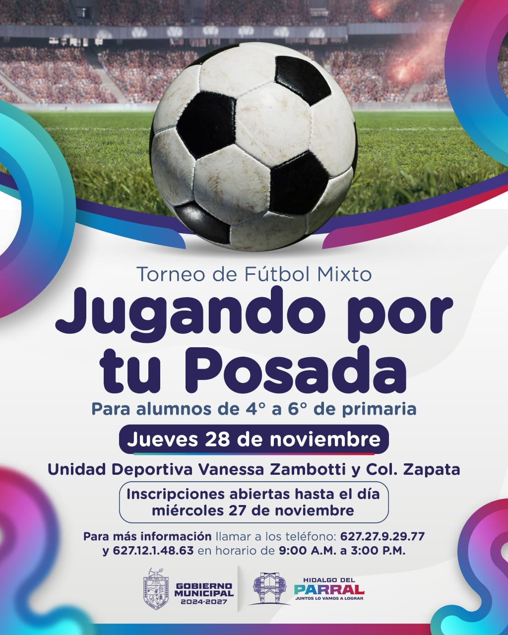 Invita el Gobierno de Parral al torneo de fútbol mixto “Jugando Por Tu&nbsp;Posada”