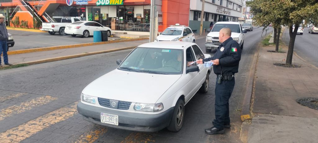 Realiza la DSPM campaña de concientización vial en el primer cuadro de la&nbsp;ciudad