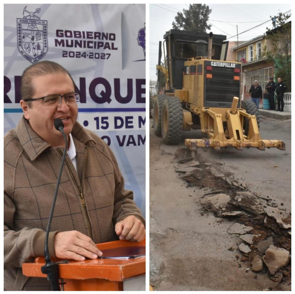 Inicia Alcalde trabajos de pavimentación de la calle 15 de Mayo en la colonia&nbsp;Talleres
