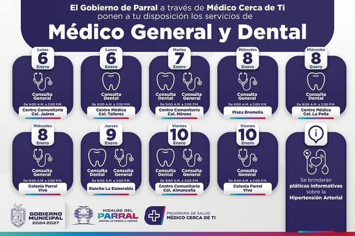 Médico Cerca de Ti atenderá en horario vespertino en Presidencia&nbsp;Municipal