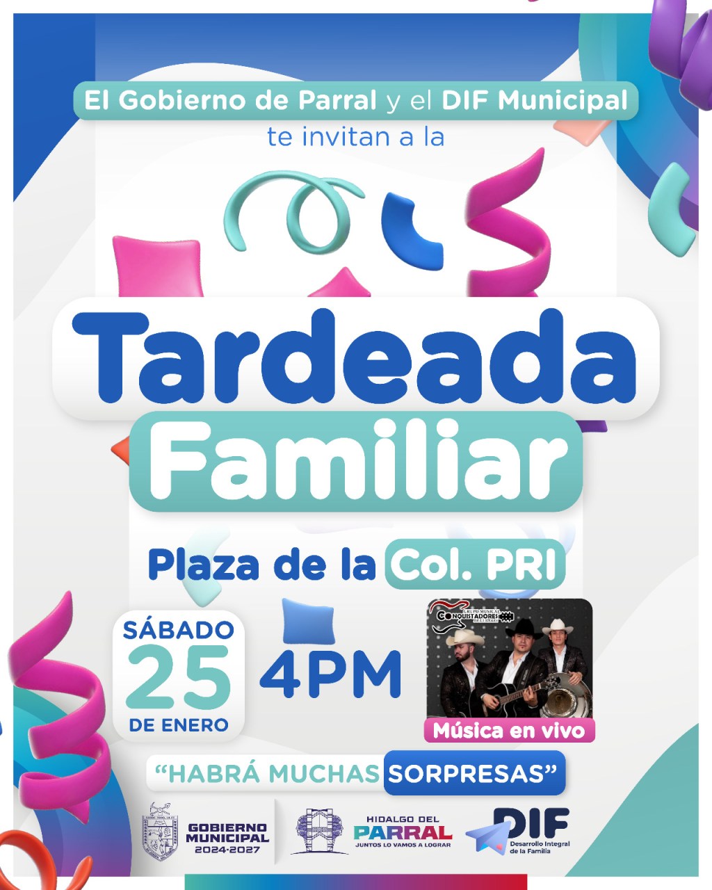 Invitan a la ciudadanía a disfrutar de la “Tardeada Familiar” este próximo sábado en la colonia&nbsp;PRI