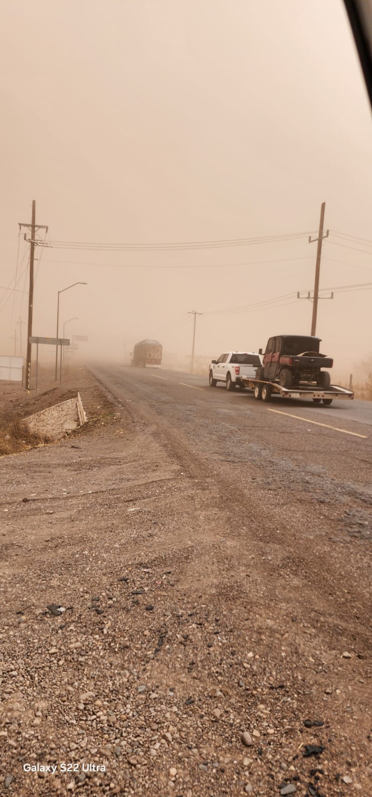 Cierran autoridades tramos carreteros por tolvaneras en la región&nbsp;noroeste