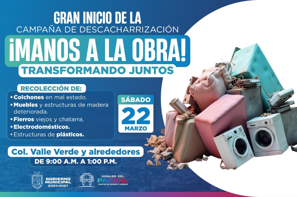 Este sábado la campaña “Manos a la Obra: Transformando Juntos”, llega a la colonia Valle&nbsp;Verde