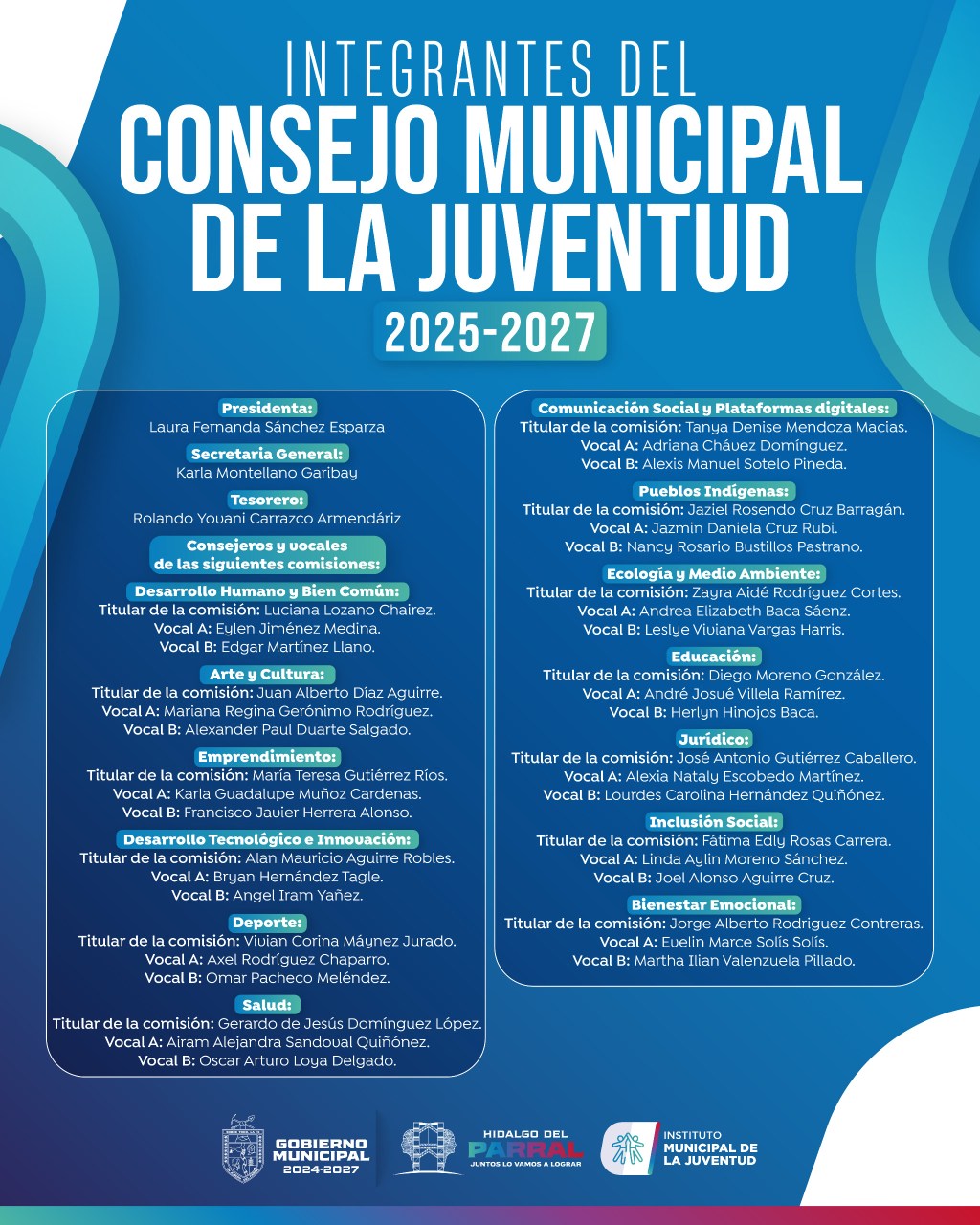Conforman el Consejo Municipal de la Juventud&nbsp;2025-2027