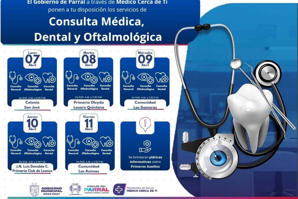 Anuncia el Gobierno de Parral horarios de atención del programa Médico Cerca de&nbsp;Ti.
