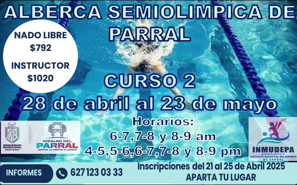 INMUDEPA te invita al II curso de natación&nbsp;2025
