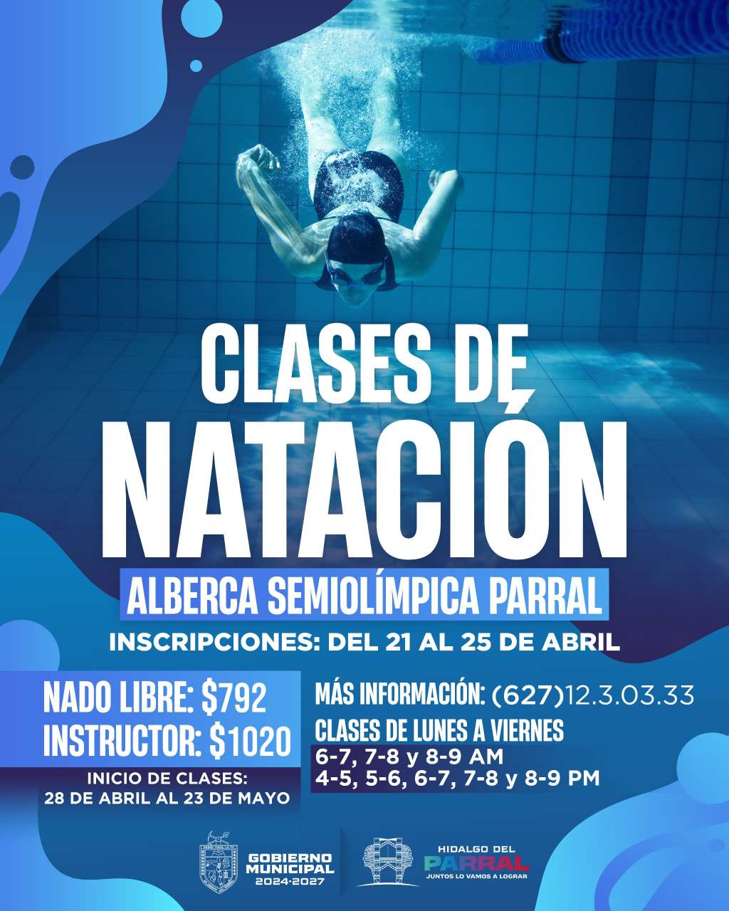 Abren inscripciones para el Segundo Curso de Natación en la alberca&nbsp;semiolímpica