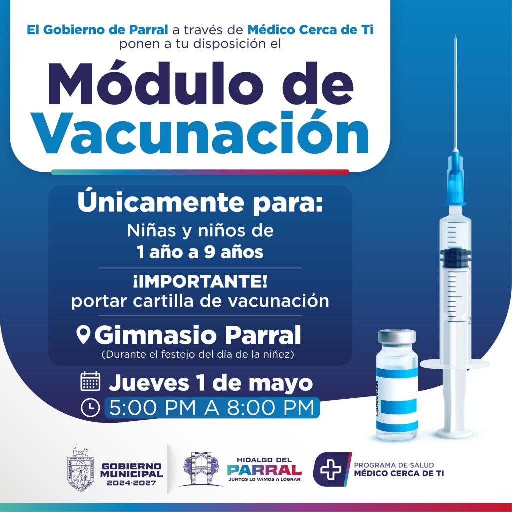 Instalan módulo de vacunación infantil en&nbsp;Parral