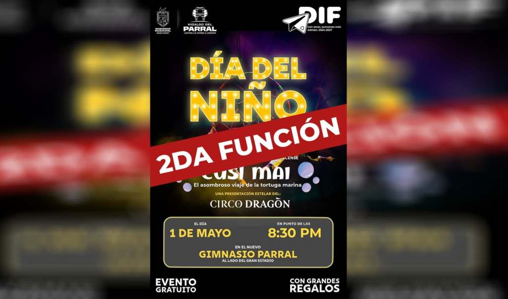 Anuncian segunda función del espectáculo del Día del Niño tras abarrotar el Gimnasio&nbsp;Parral