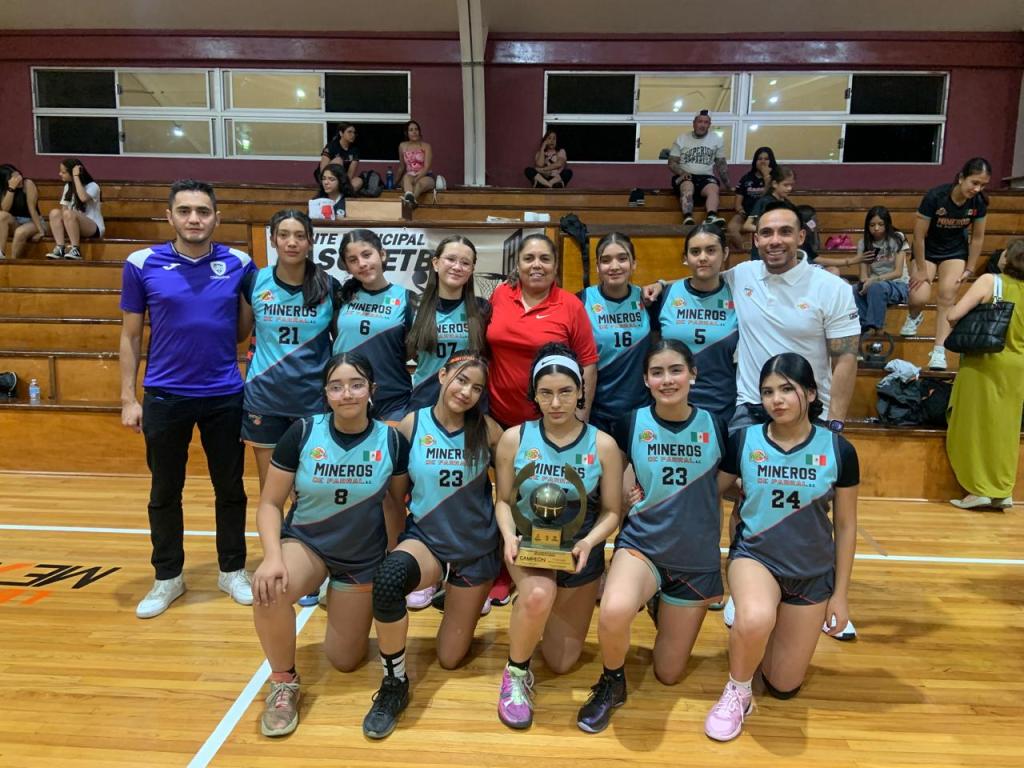 El título para Mineras A.C. Gris en libre femenil del baloncesto&nbsp;municipal