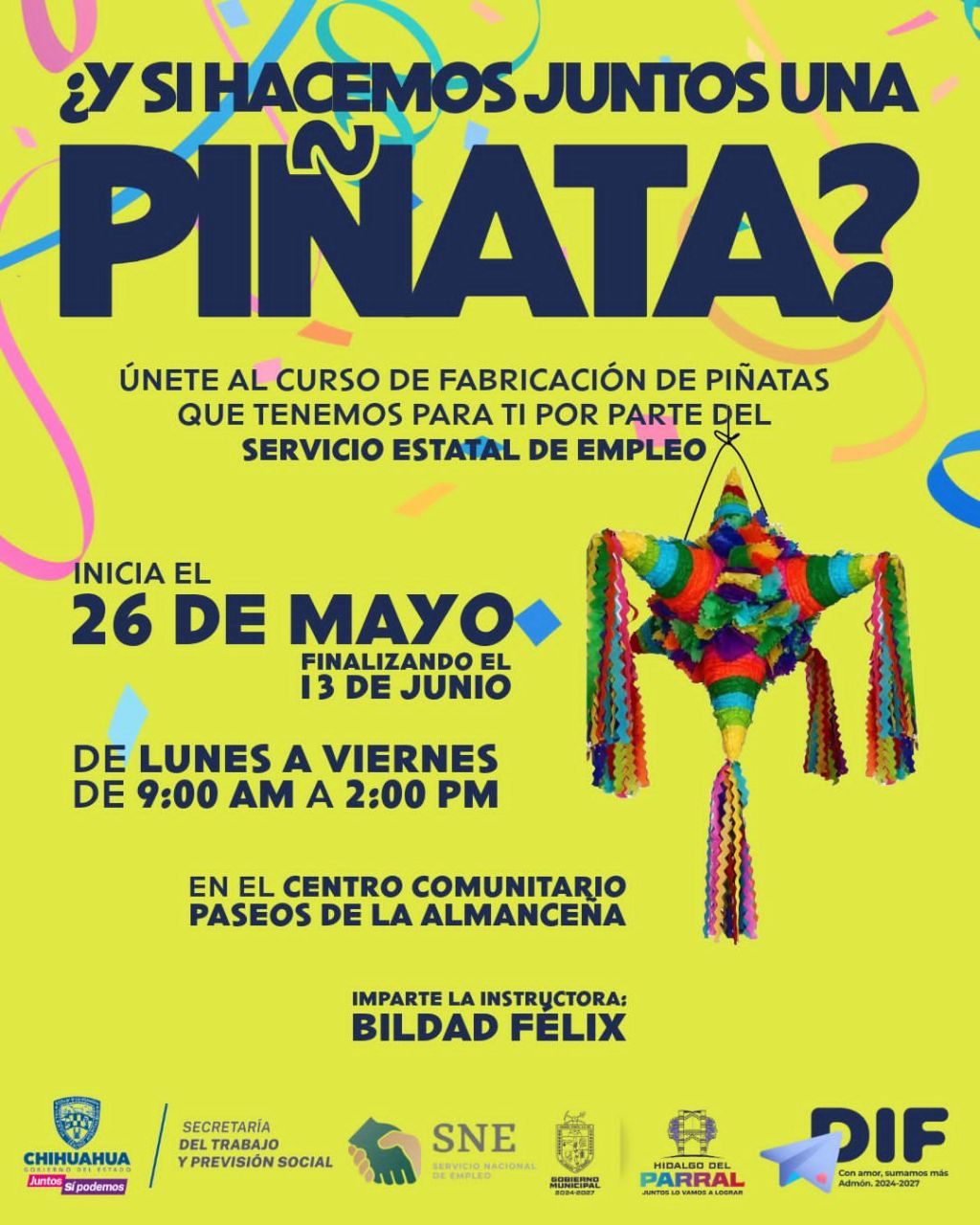 Inicia curso de elaboración de piñatas en el Centro Comunitario de la&nbsp;Almaceña