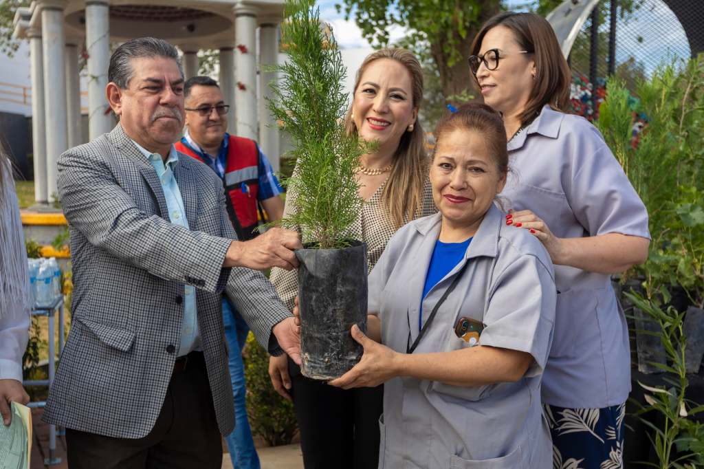Impulsa el Municipio de Parral reforestación con entrega de árboles a la empresa&nbsp;APTIV