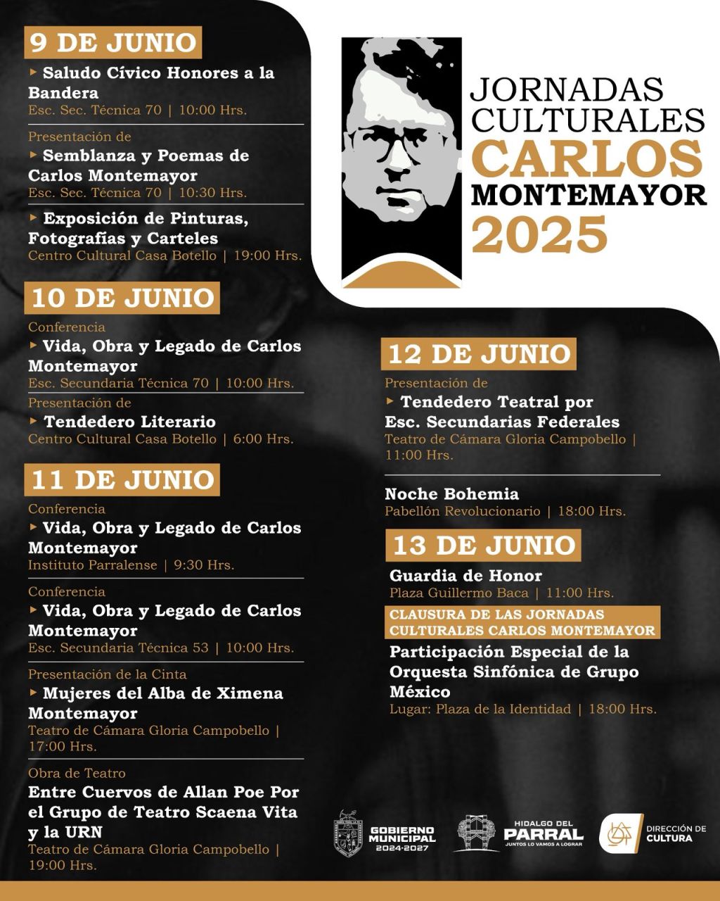 Inician las Jornadas Culturales Carlos Montemayor en&nbsp;Parral
