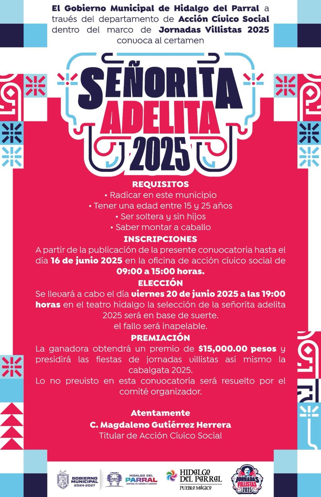 Continúa abierta la convocatoria para el certamen “Señorita Adelita&nbsp;2025”