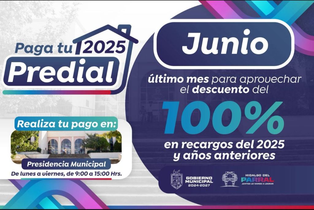 Últimos días para aprovechar el 100% de descuento en recargos del Impuesto&nbsp;Predial