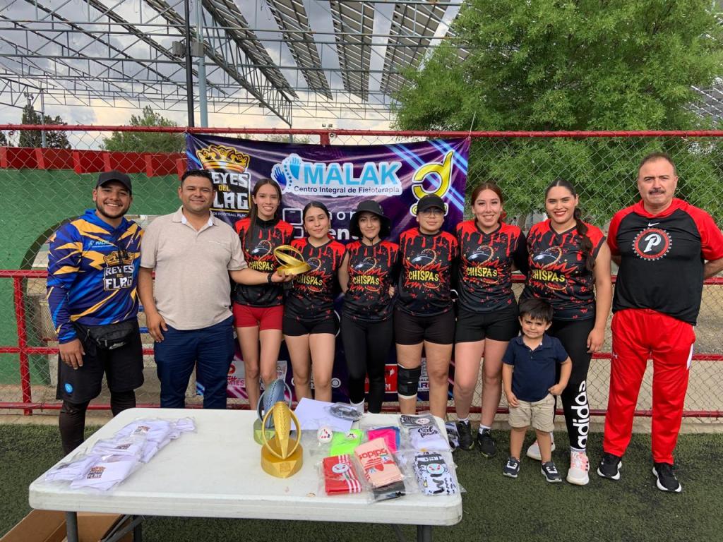 Chispas, primer campeón femenil de la Liga Reyes del&nbsp;Flag