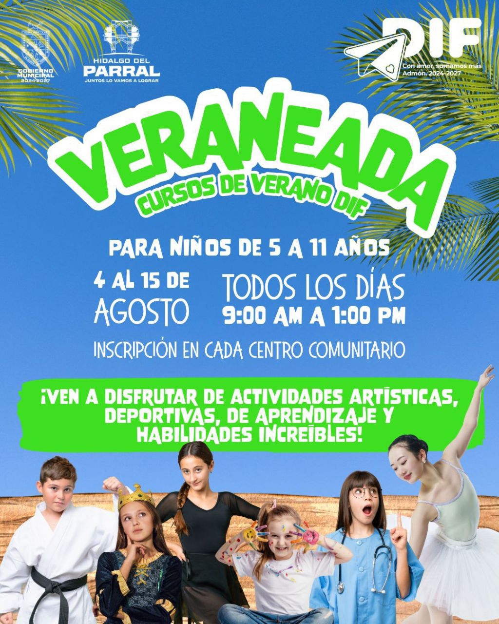 Invita DIF Parral a niñas y niños a participar en la Veraneada&nbsp;2025