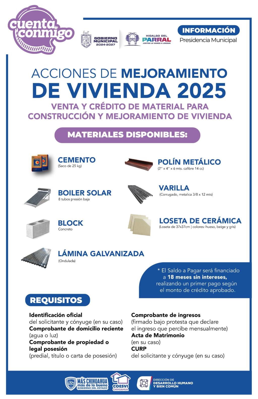 Impulsan acceso a vivienda digna en Parral a través de programa de mejoramiento&nbsp;habitacional