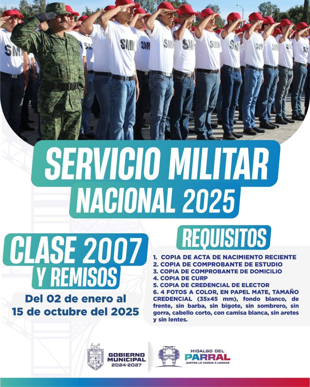 Convoca Gobierno de Parral al Servicio Militar Nacional&nbsp;2025