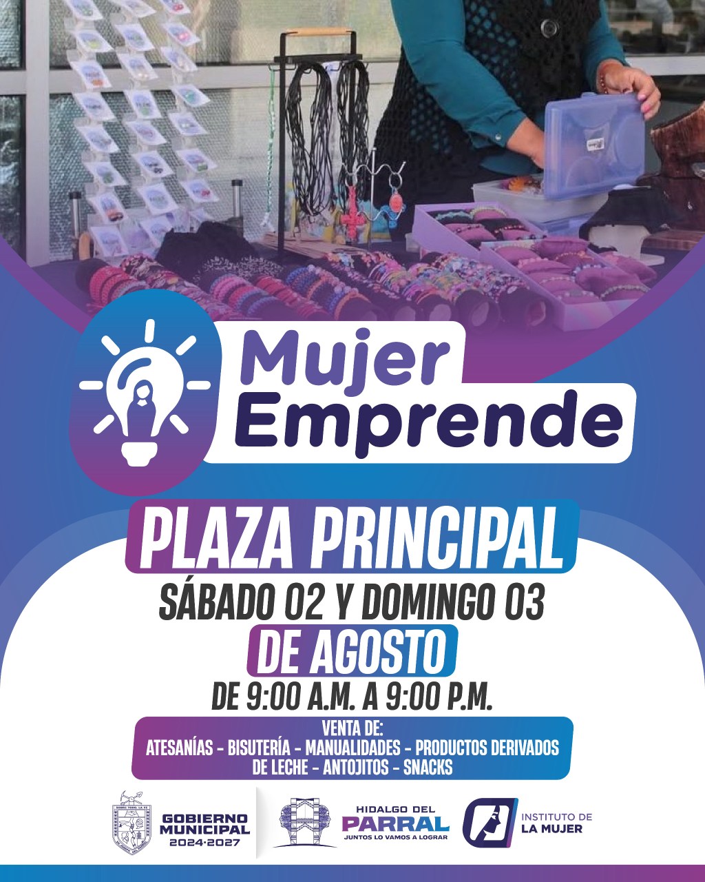 Mujer Emprende llega a la Plaza Principal este fin de&nbsp;semana