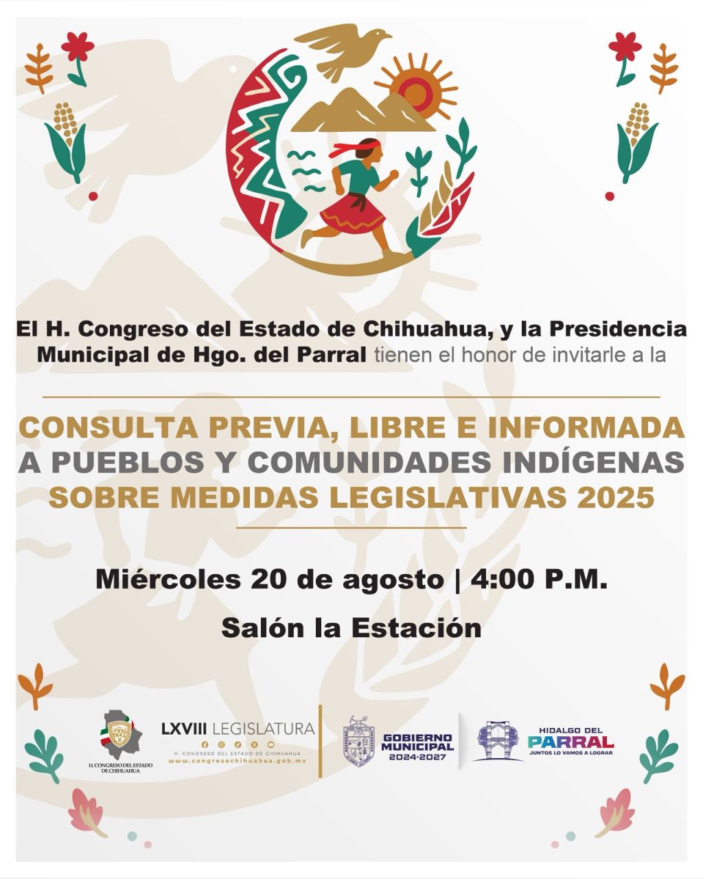Gobierno de Parral y Congreso del Estado convocan a Consulta a Pueblos y Comunidades&nbsp;Indígenas