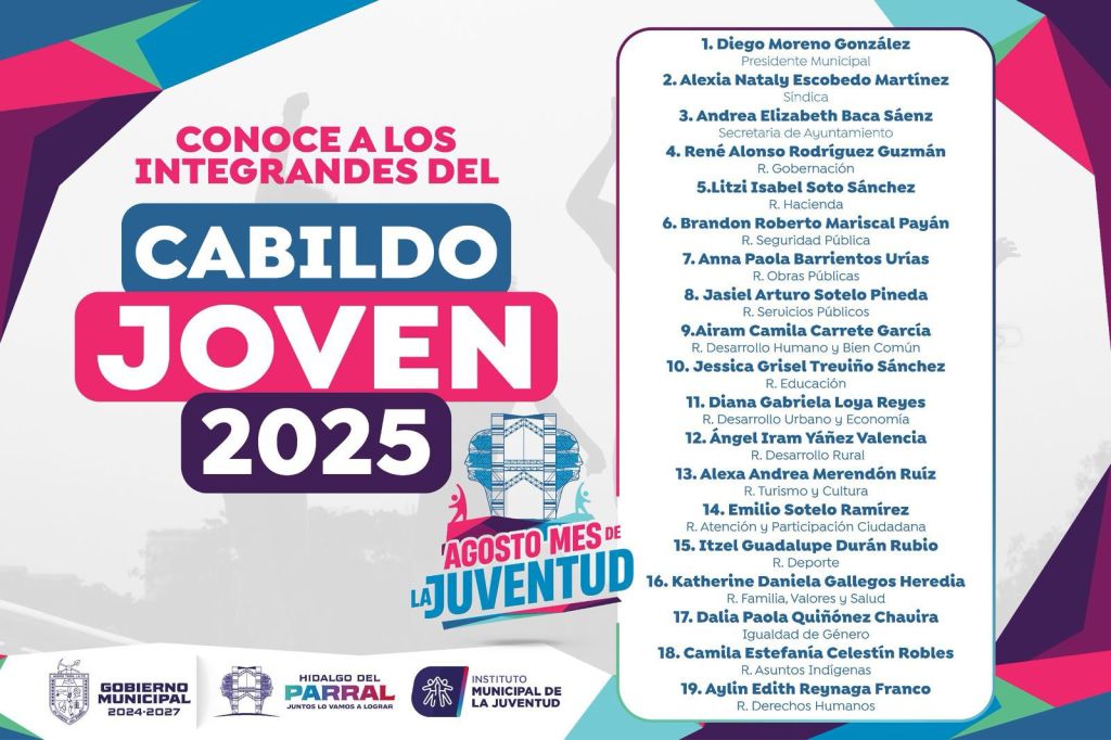 Gobierno de Parral presenta oficialmente a los integrantes del Cabildo Joven&nbsp;2025