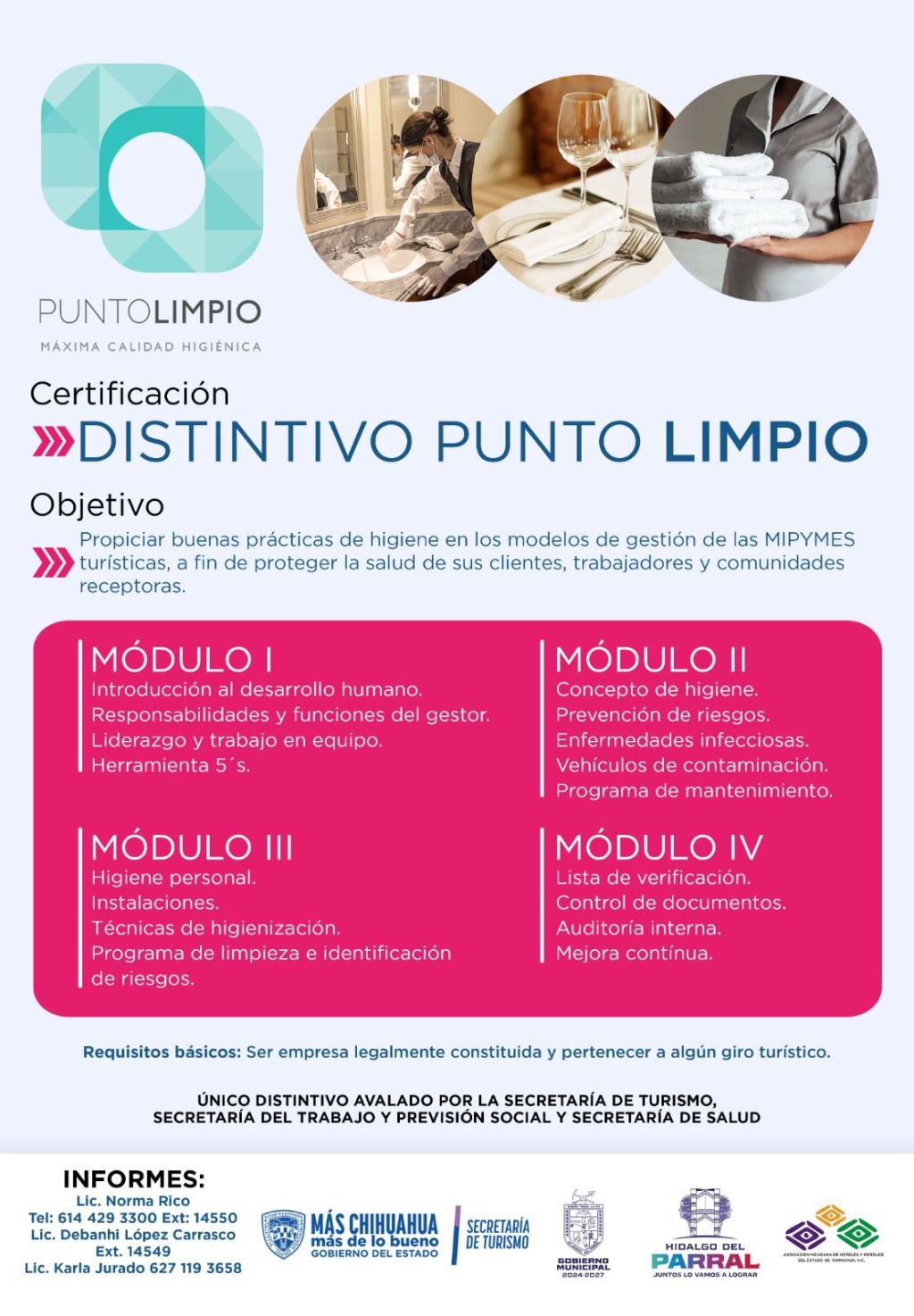 Invitan a MIPyMES turísticas a certificarse con el Distintivo Punto&nbsp;Limpio